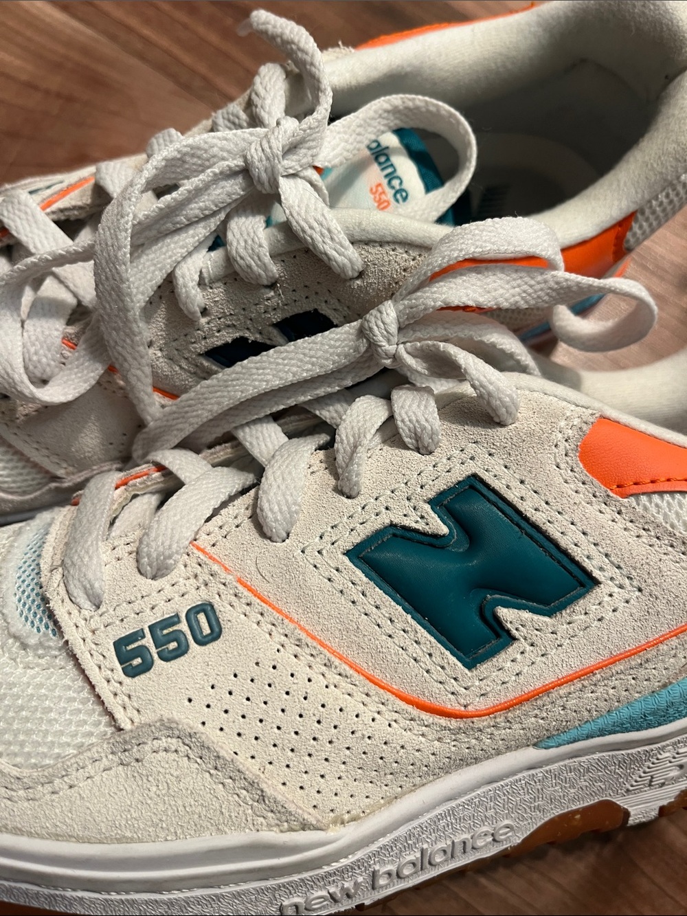 New Balance 550 Sea Salt Verdigris Women’s size 7.5 Just tried on - Picture 8 of 9